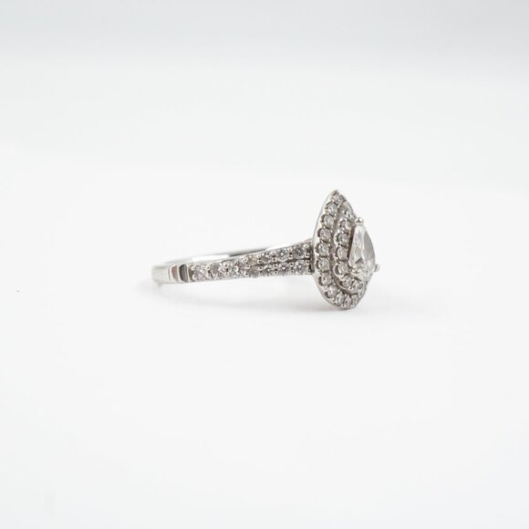 Disney Zales Enchanted Ariel Natural Diamond 14k Teardrop Pear Engagement Ring 💍 - Picture 12 of 14